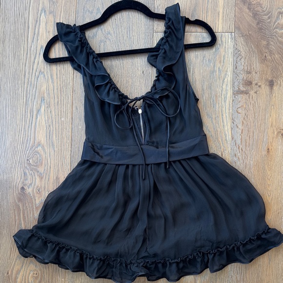 Dolce & Gabbana Black Sheer Babydoll Tank